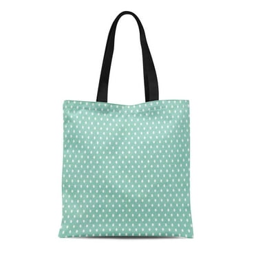 ** NEW ** Miniature /' VINTAGE /' Style Shopping Bag ~  GREEN /& WHITE POLKA DOT ~